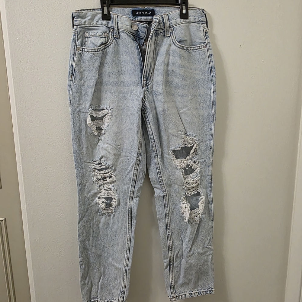Aeropostale Distressed Light Blue Jeans
